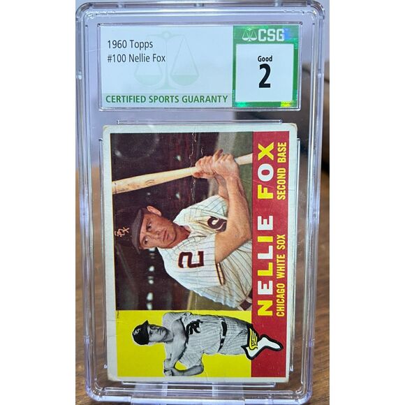 Vintage 1960 Topps Nellie Fox CSG 2 - Picture 3 of 3